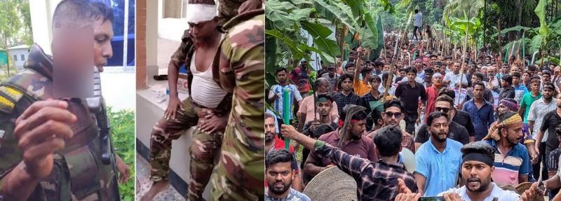 গোপালগঞ্জে সেনাবাহিনীর ওপর হামলা, কঠোর অবস্থানে সেনাবাহিনী